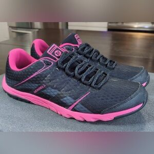 Merrell Women's Sneakers Black Pink Tennis Shoes Size 8 #1664363
